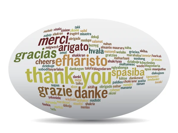 Konceptuella tack word cloud — Stockfoto