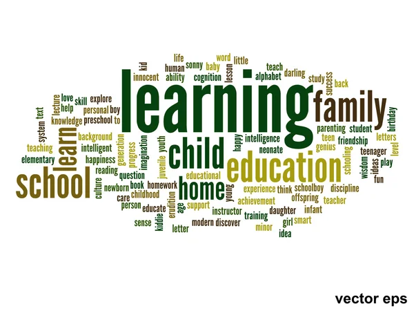 Educação Word Cloud — Vetor de Stock