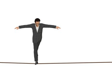 işadamı ipte yürümek