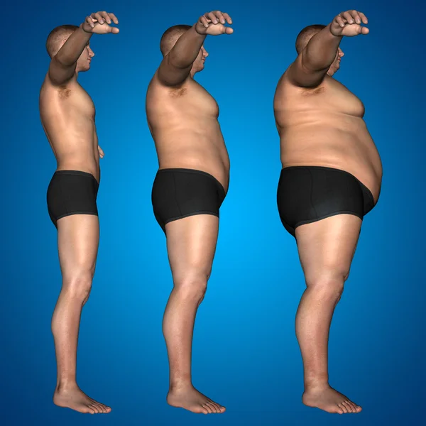 Vs slim fitt ember túlsúlyos — Stock Fotó
