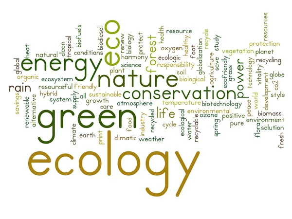 Teks awan kata konservasi — Stok Foto