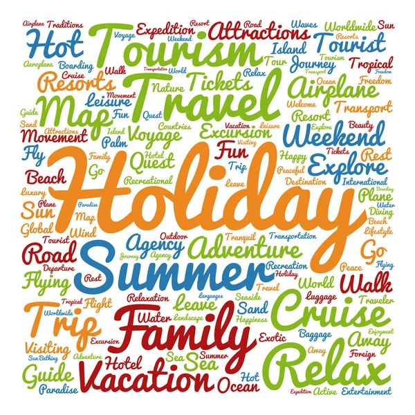 Tourism word cloud — Stock Photo, Image