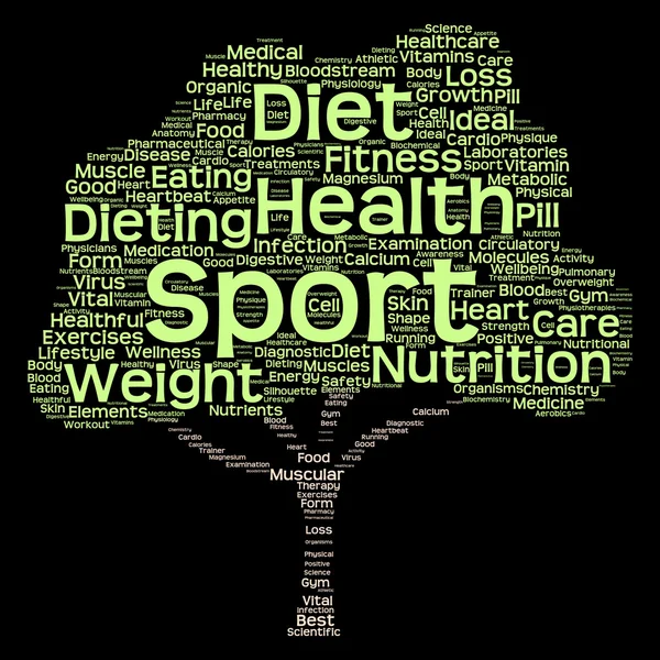 Sport word cloud — Stockfoto