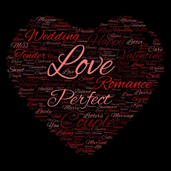 Valentine's Day wordcloud text — Stock Photo, Image