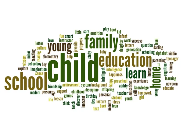 Child abstract word cloud — Stock Photo, Image