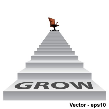 bir sandalye ile beyaz merdiven