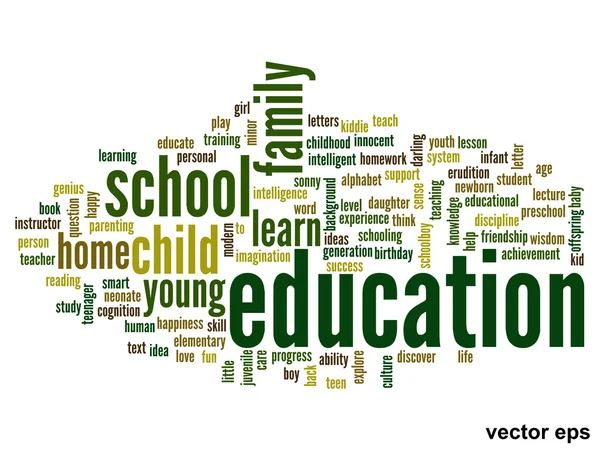 Conceptual education word cloud — Stock Vector