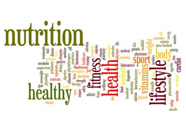 Sağlık ve beslenme kelime bulutu