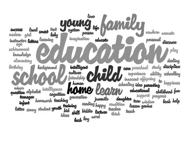 Onderwijs abstracte word cloud — Stockfoto