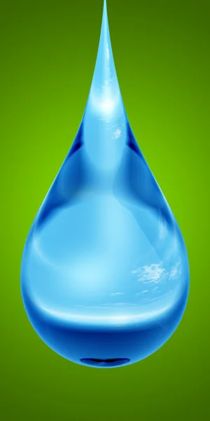 Blue rain water liquid drop — Stock fotografie