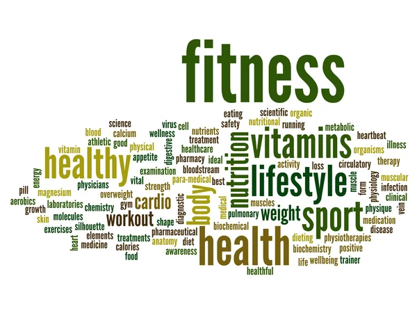 Fitness word cloud — Stockfoto