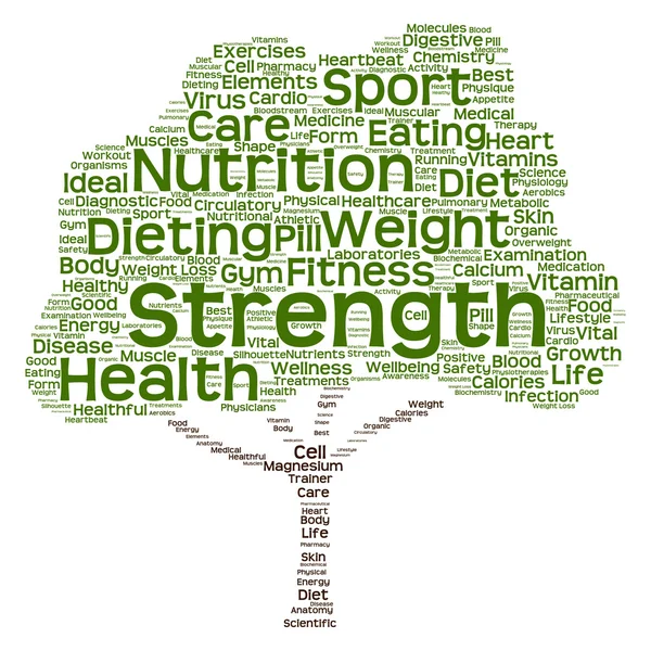 Diet green text word cloud — Stock Photo, Image