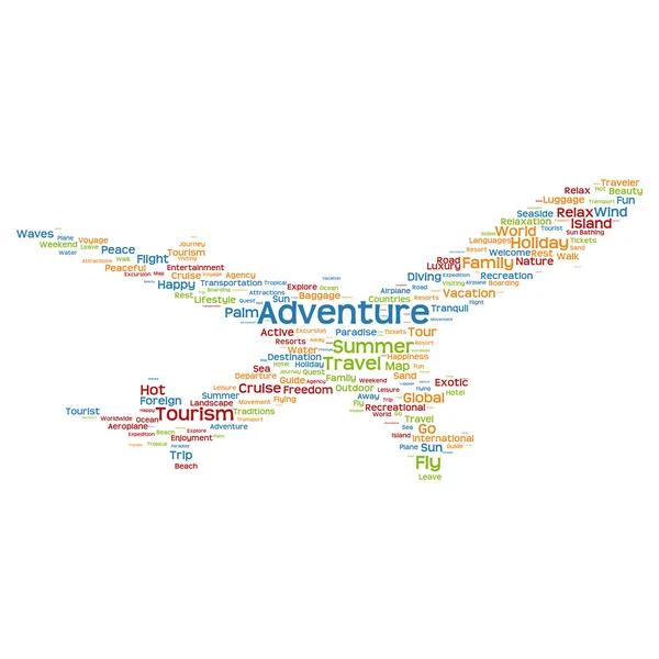 Tourism word cloud — Stock Photo, Image