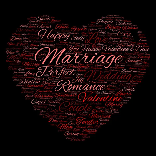 Valentine' Day wordcloud text — Stock Photo, Image