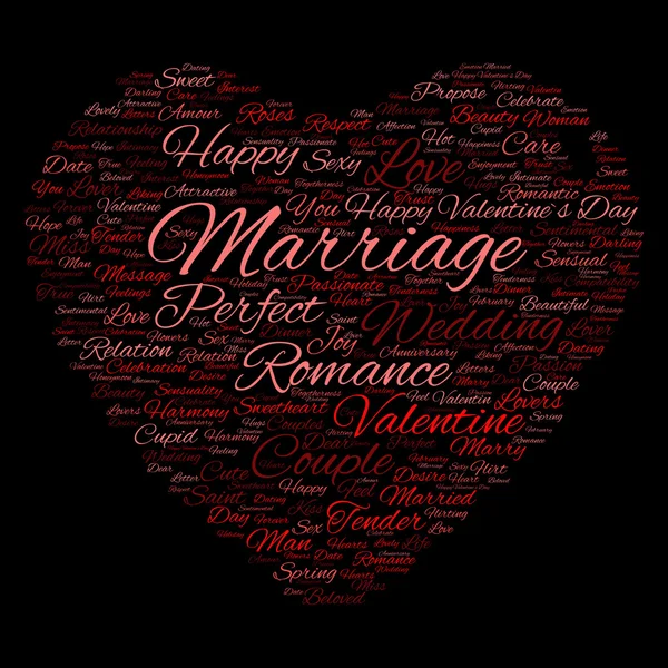 Valentine' den wordcloud text — Stock fotografie