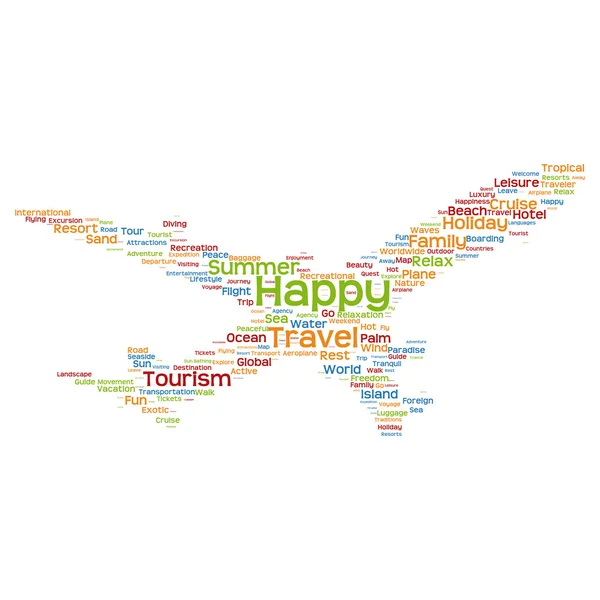 Tourism word cloud — Stock Photo, Image