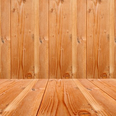 Eski veya illüstrasyon kahverengi ahşap duvar ve döşeme zemin