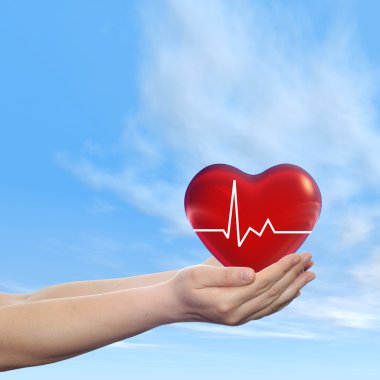 Kavramsal kırmızı insan kalp