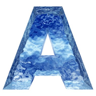 blue water or ice font set