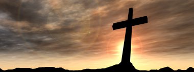 black cross or religion symbol s