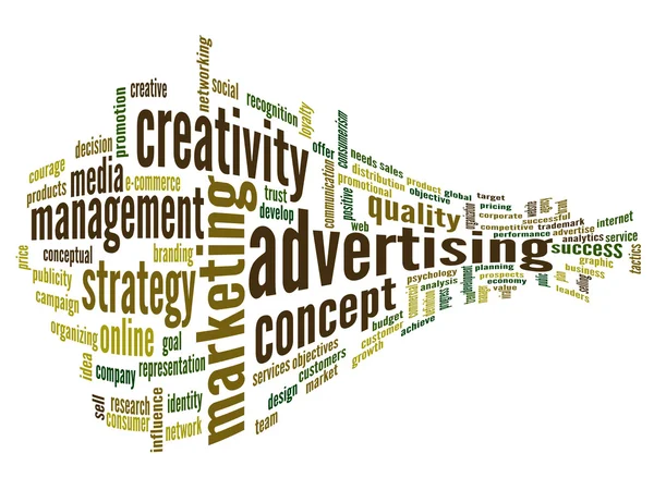 Business advertising word cloud — Stock Photo, Image