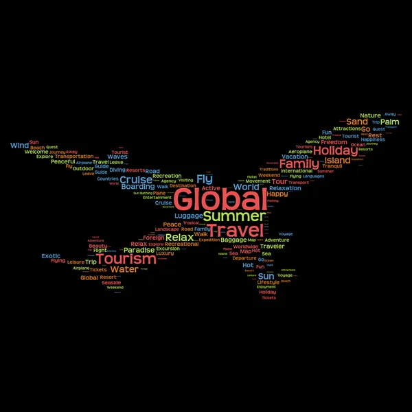 Turism word cloud — Stockfoto