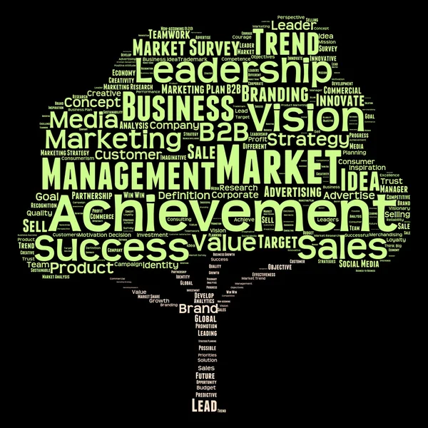 Leiderschap marketing of business word cloud — Stockfoto