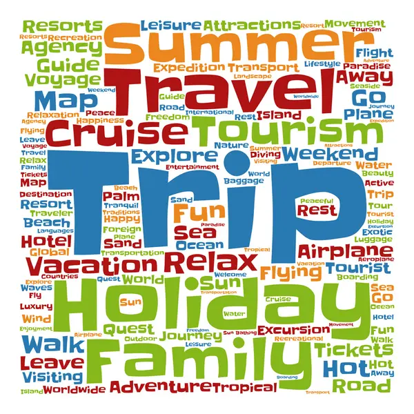 Tourism word cloud — Stock Photo, Image