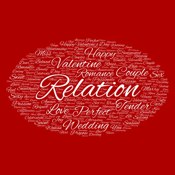 San Valentín wordcloud texto — Foto de Stock