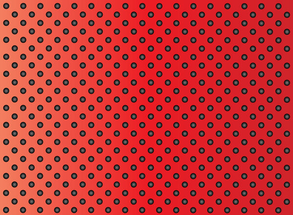 Концепция концептуальный красный абстрактный металл нержавеющей стали алюминиевый перфорированный рисунок текстурной сетки фон
