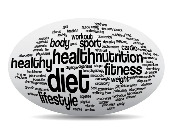 Gezondheid word cloud — Stockfoto