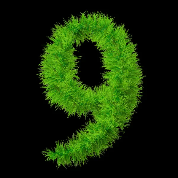 Groen gras, eco orecology lettertype — Stockfoto