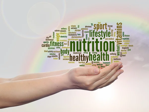 Nutrition and health word cloud — Stock Photo, Image