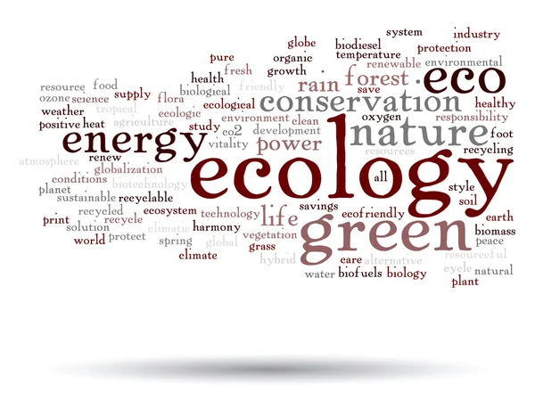 Ecology or energy and conservation word — Foto de Stock