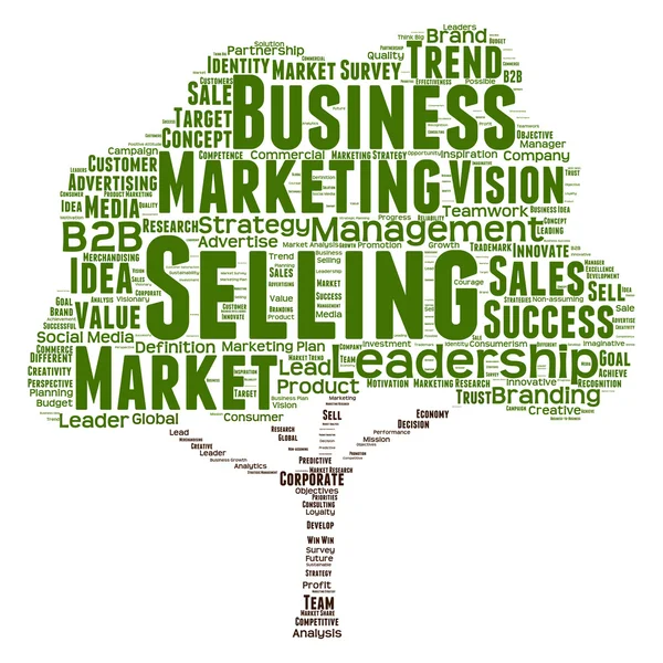 Ledande marknadsföring eller business word cloud — Stockfoto