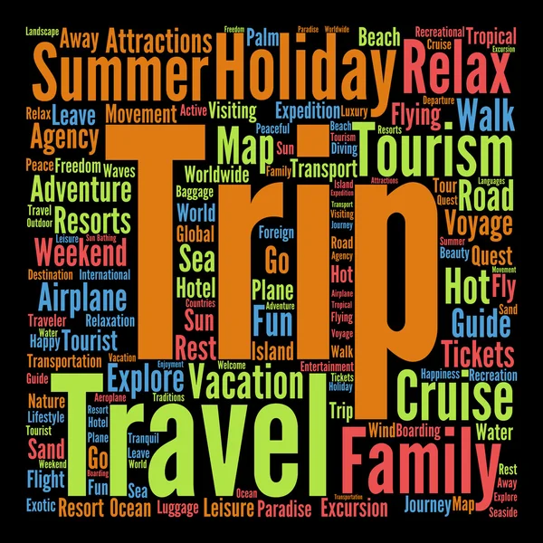 Turism word cloud — Stockfoto