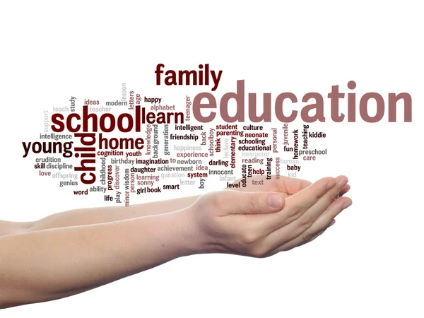 Onderwijs of familie abstracte word cloud — Stockfoto