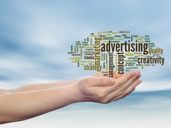 Business advertising word cloud — Stock Photo, Image
