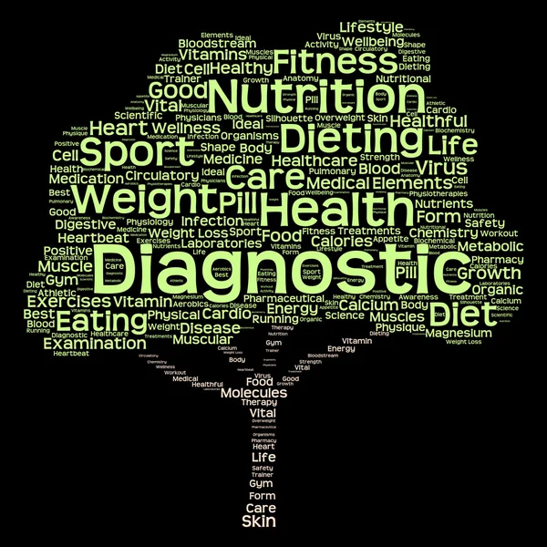 Дієта зелений текст хмара слова — стокове фото