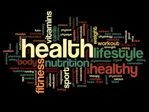 Abstracte gezondheid word cloud — Stockfoto