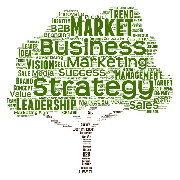 Marketing oder Business Word Cloud — Stockfoto