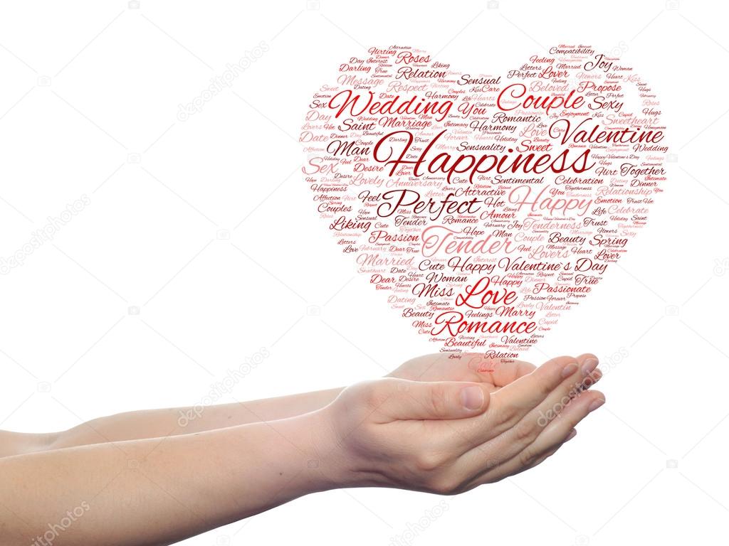 Valentine's Day wordcloud text