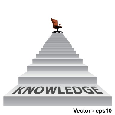 bir sandalye ile beyaz merdiven