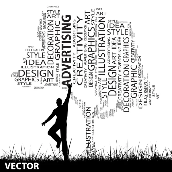 Konceptuell konst word cloud — Stock vektor