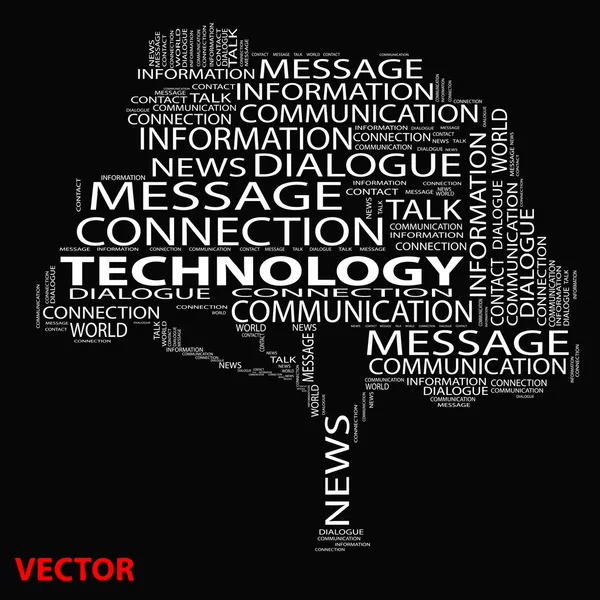 Mededeling word cloud — Stockvector