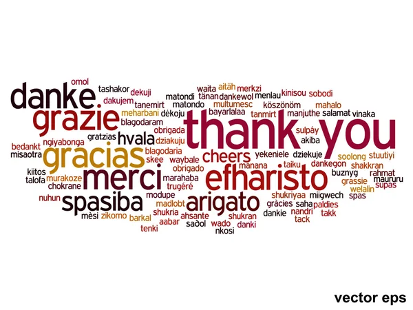 Conceptual thank you word cloud — Stock Vector