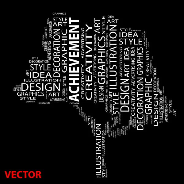 Conceptual art word cloud — Stock Vector