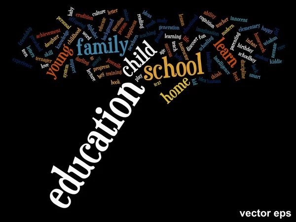 Conceptual education word cloud — Stock Vector