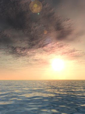 su ve dalgalar deniz manzarası