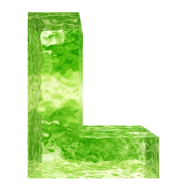 Green water or ice font — Stock Photo, Image